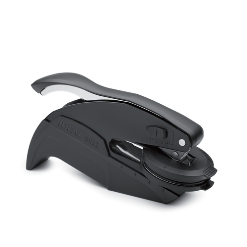 Desk Embossing Seal 1-5/8" Diameter  Black or Chrome